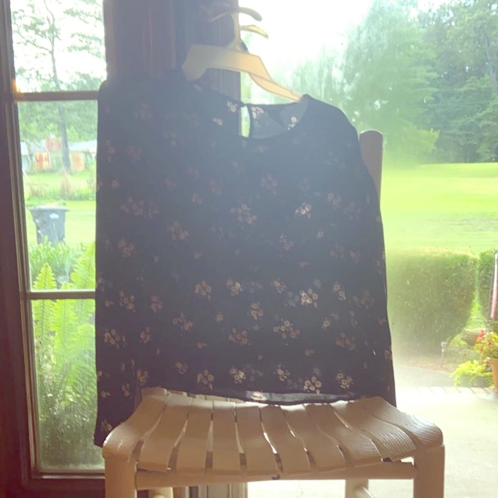 Black Floral Long Sleeve